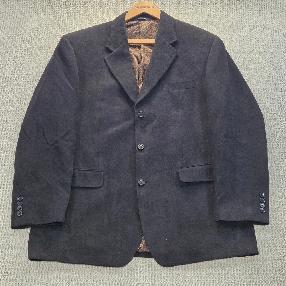 Ralph Lauren Blazer Mens 42R Black Sport Coat Paisley Lined Corduroy‎
